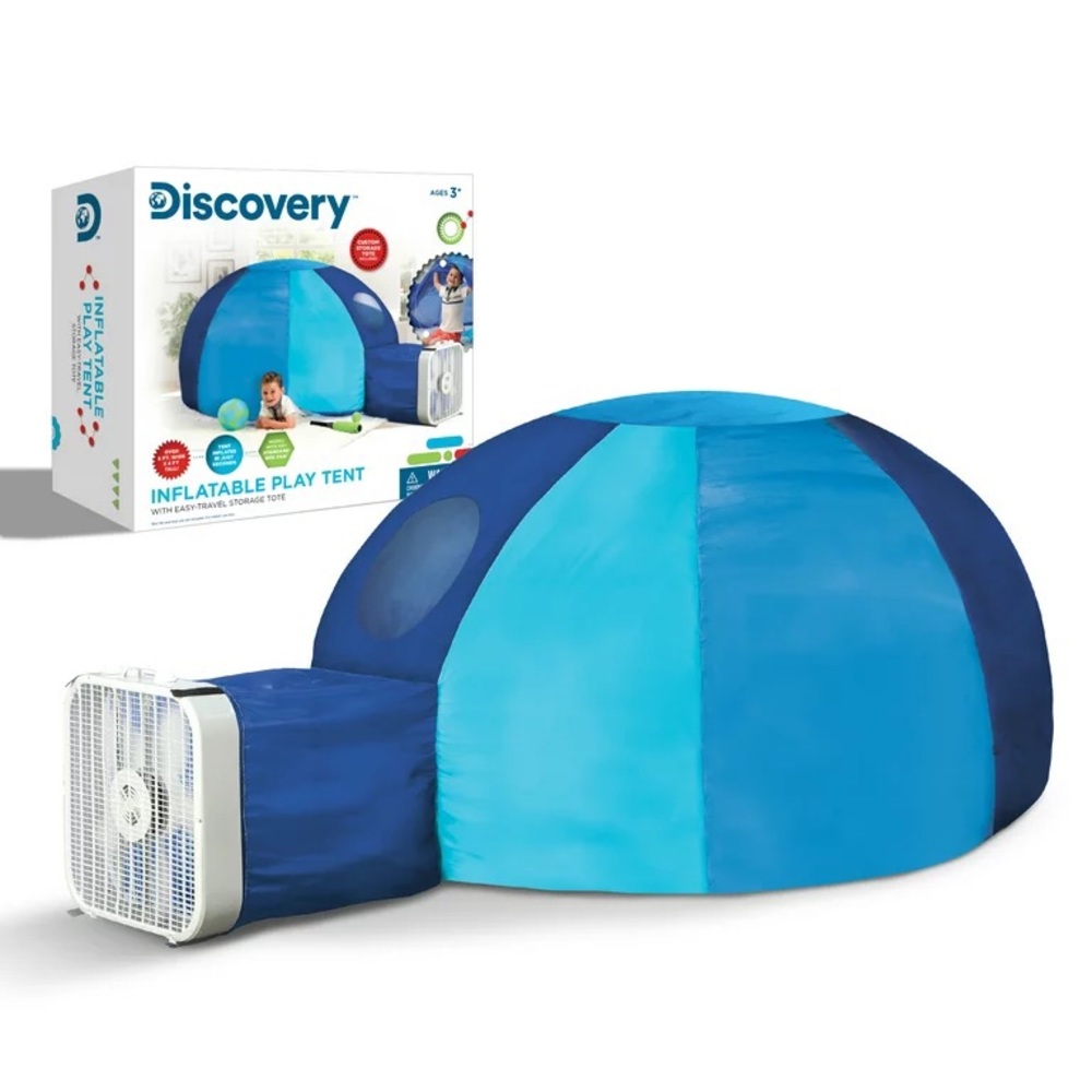 Discovery kids Includes Tent and Carrying Case • Inflates in under 30 seconds •